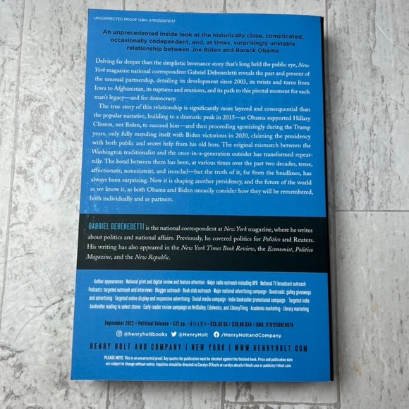 The Long Alliance by Gabriel Debenedetti ((ARC Uncorrected Proof)) - Picture 2 of 2